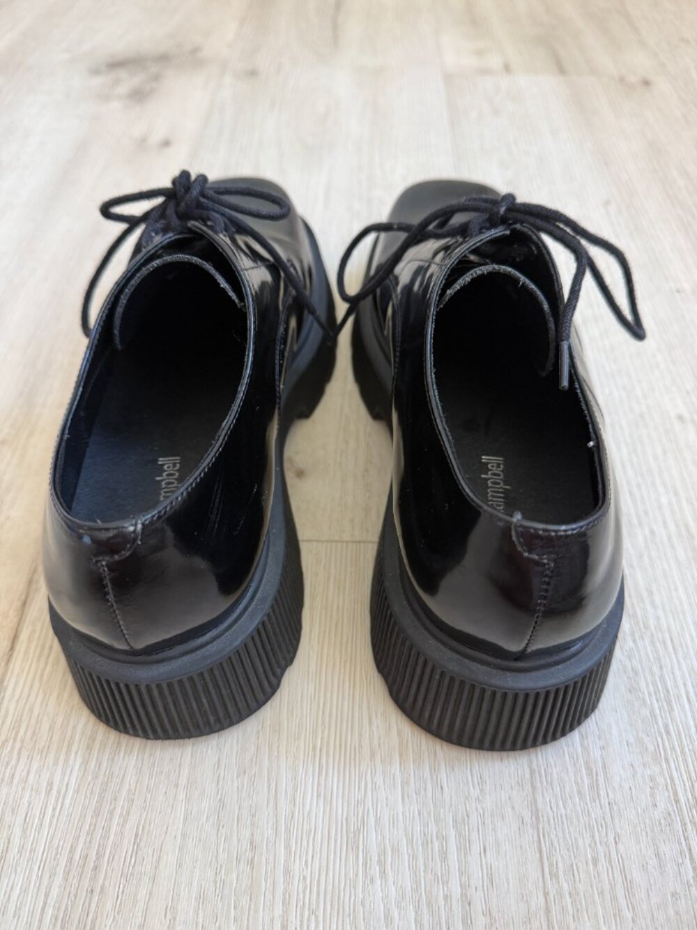 Jeffrey Campbell Black Y2K The Office Grunge Patent Platform Oxford Shoes 8.5 - Picture 4 of 10